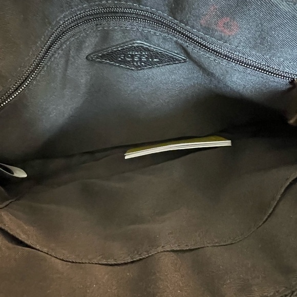 Fossil Black Genuine Pebbled Leather Crossbody Bag Small Brushed Gold Hardware - Picture 8 of 10